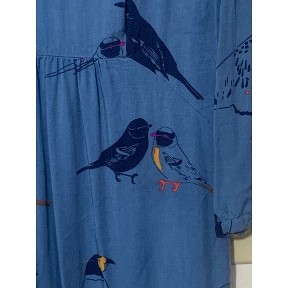 Boden sz 6 Bird Print Dress Novelty Print Whimsical feminine dress EUC - Picture 3 of 8